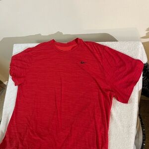Nike Men's DRI-FIT Bright Red Short Sleeve Tee
